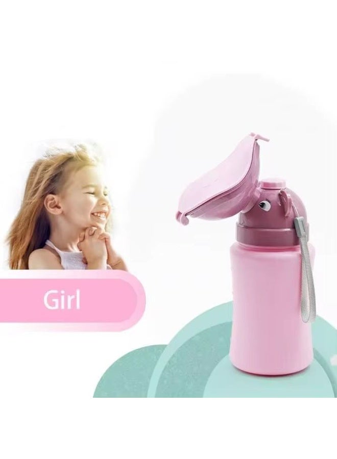 Kids Portable Travel Urinal 500ml for Toddler Boys Girls Pee Training Emergency Toilet Potty for Car Trip Outdoor Camping on The Road Park Beach Travel Essentials - Image 1